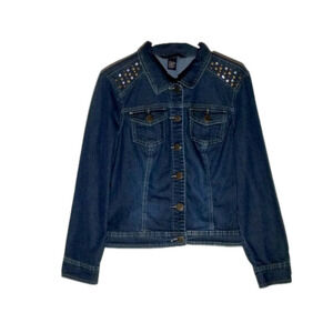 Baccini jeans jacket, size L, blue denim.